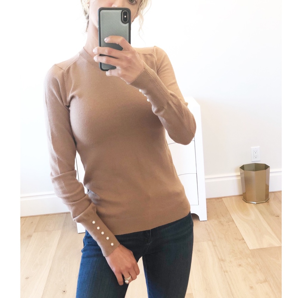 PARK CITY Camel Long Sleeve Knit Top - Picture 2 of 8